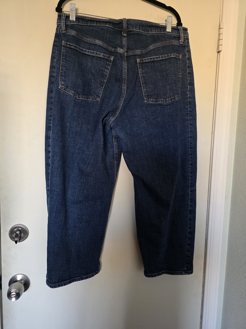 Old Navy Blue Barrel Leg Jeans - Picture 3 of 6